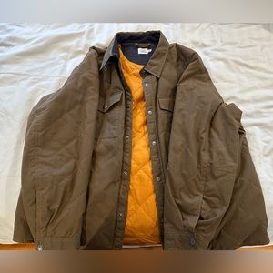 Flint and Tinder quilted waxed shirt jacket size XL